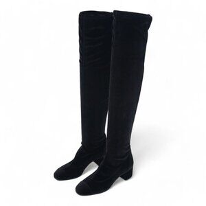 Giuseppe Zanotti Velvet Over the Knee Boots